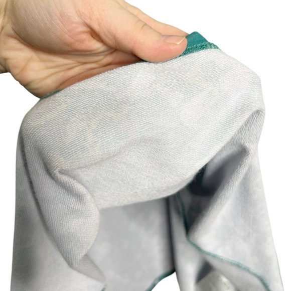 LOGO Lounge Green Abstract Print 3/4 Sleeve Swing Blouse - Picture 7 of 12